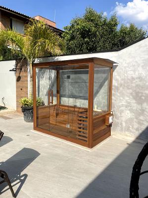 Cabine sauna seca area externa